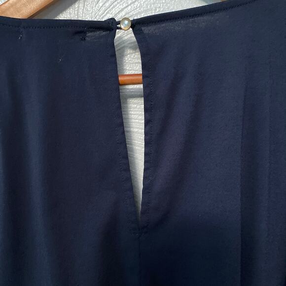 Copper Key Navy Flutter Sleeve Stretch Romper Attached Spaghetti Strap Tank XS - Picture 8 of 14